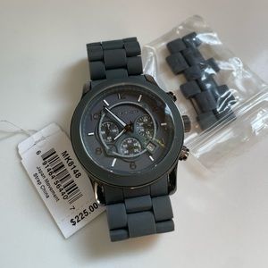Michael Kors Gunmetal Oversize Runway Watch
